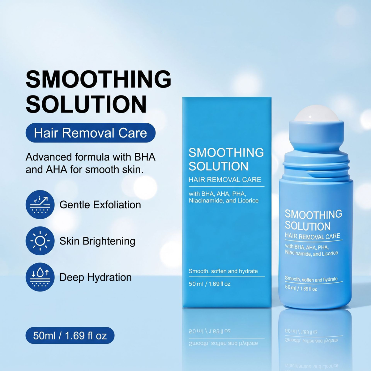 Post-Wax Hair Removal Care Essence Roll-On — Moisturizing & Soothing Skin Repair Serum